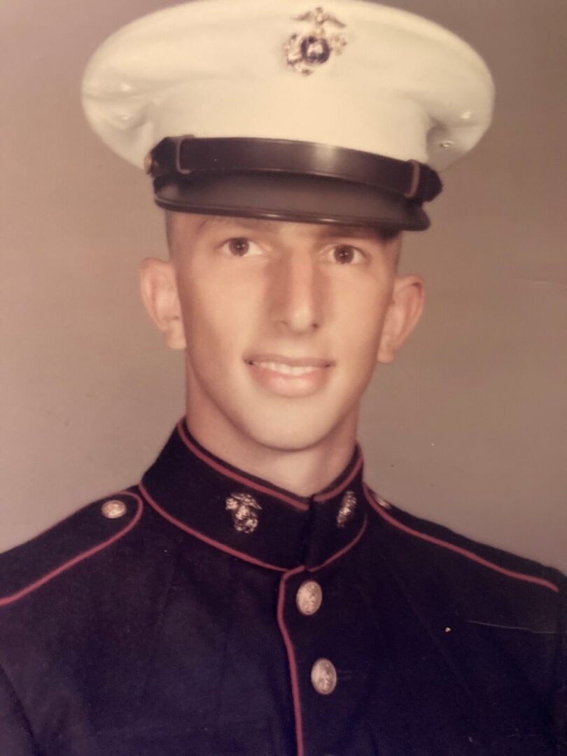 Al Frater in Marine Corps dress uniform